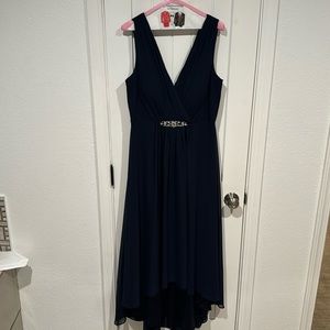 Navy Blue High-low dress.